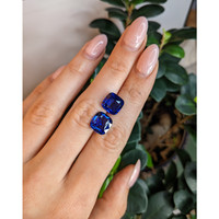 12.03&nbsp;Ct.Tw.Total Carat Weight Blue Sapphire Pair from Ceylon (Sri Lanka) Life Style
