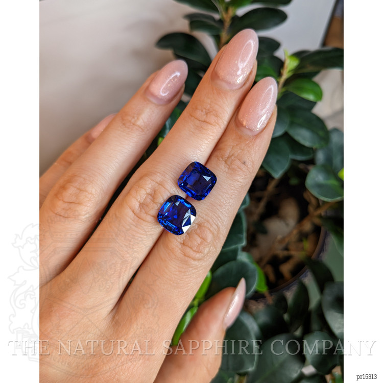 12.03 Ct.Tw. Blue Sapphire Pair from Ceylon (Sri Lanka)