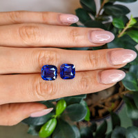 12.03&nbsp;Ct.Tw.Total Carat Weight Blue Sapphire Pair from Ceylon (Sri Lanka) Life Style