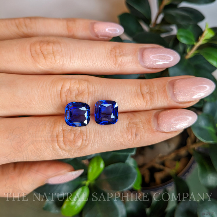12.03 Ct.Tw. Blue Sapphire Pair from Ceylon (Sri Lanka)