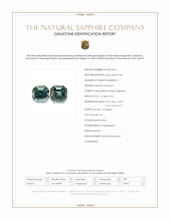 2.15 Ct.Tw.Total Carat Weight Bluish Green Sapphire Pair from Kenya Scan Report