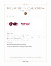 1.56&nbsp;Ct.Tw.Total Carat Weight Purplish Pink Rhodolite Garnet Pair from Ceylon (Sri Lanka) Appraisal