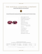 1.56 Ct.Tw.Total Carat Weight Purplish Pink Rhodolite Garnet Pair from Ceylon (Sri Lanka) Scan Report