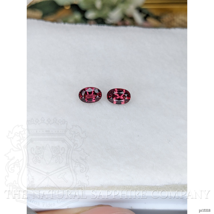 1.56 Ct.Tw. Purplish Pink Rhodolite Garnet Pair from Ceylon (Sri Lanka)