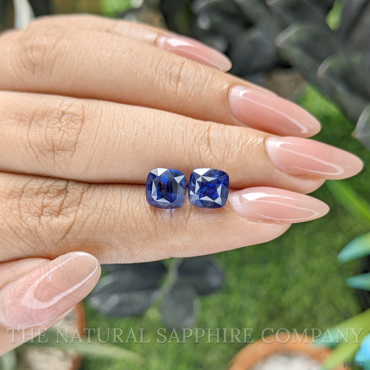 6.06 Ct.Tw. Blue Sapphire Pair from Ceylon (Sri Lanka)