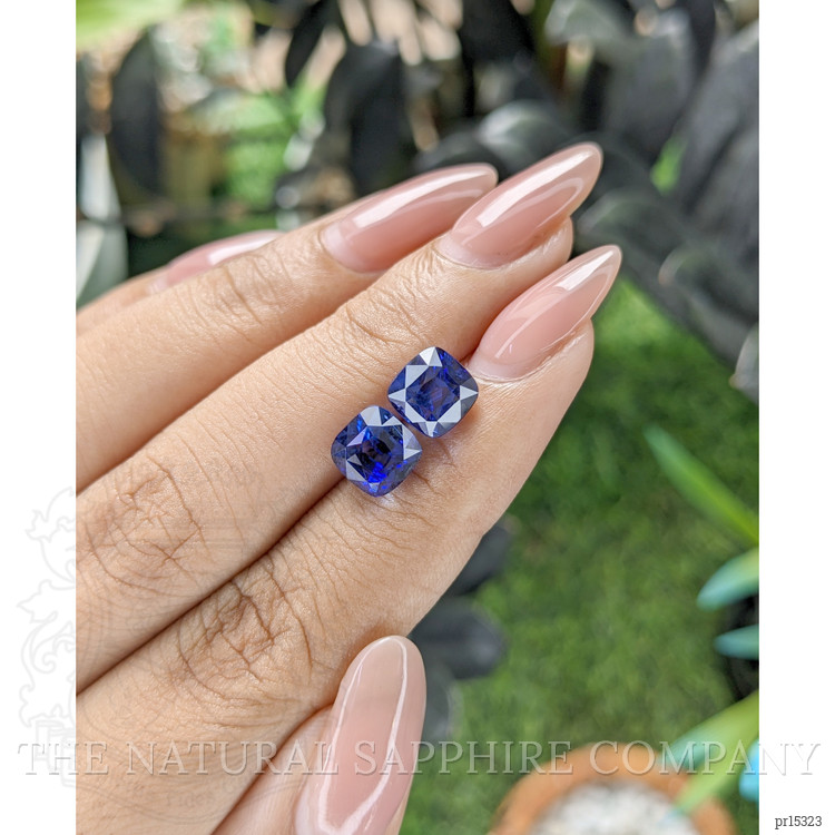 6.06 Ct.Tw. Blue Sapphire Pair from Ceylon (Sri Lanka)