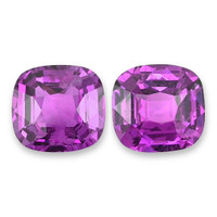 4.15&nbsp;Ct.Tw.Total Carat Weight Pinkish Purple Sapphire Pair from Ceylon (Sri Lanka) Video