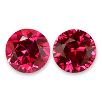 1.28&nbsp;Ct.Tw.Total Carat Weight Pinkish Red Ruby Pair from Burma (Myanmar) Video