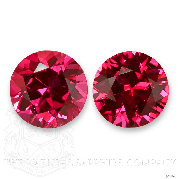 1.28 Ct.Tw. Pinkish Red Ruby Pair from Burma (Myanmar)