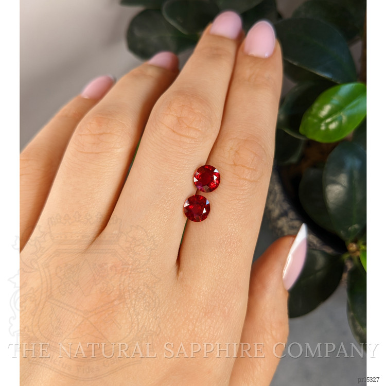 2.83 Ct.Tw. Ruby Pair from Burma (Myanmar)