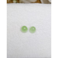 2.75&nbsp;Ct.Tw.Total Carat Weight Green Cabochon Jade Pair from Burma (Myanmar) Life Style
