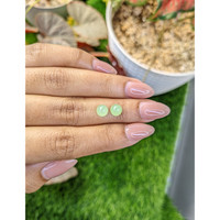 2.75&nbsp;Ct.Tw.Total Carat Weight Green Cabochon Jade Pair from Burma (Myanmar) Life Style
