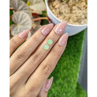 2.75&nbsp;Ct.Tw.Total Carat Weight Green Cabochon Jade Pair from Burma (Myanmar) Life Style