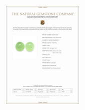 2.74&nbsp;Ct.Tw.Total Carat Weight Green Cabochon Jade Pair from Burma (Myanmar) Scan Report