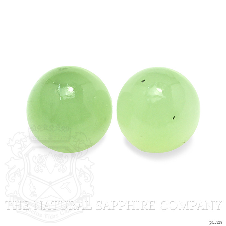 2.74 Ct.Tw. Green Cabochon Jade Pair from Burma (Myanmar)