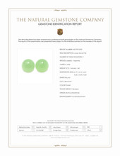 2.84 Ct.Tw.Total Carat Weight Green Cabochon Jade Pair from Burma (Myanmar) Scan Report
