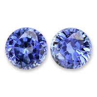 0.85 Ct.Tw. Round Sapphire Pair