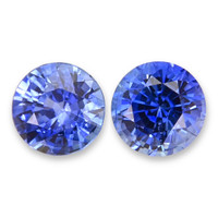1.07&nbsp;Ct.Tw.Total Carat Weight Blue Sapphire Pair from Ceylon (Sri Lanka) Video