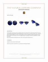 1.47&nbsp;Ct.Tw.Total Carat Weight Blue Sapphire Pair from Ceylon (Sri Lanka) Appraisal