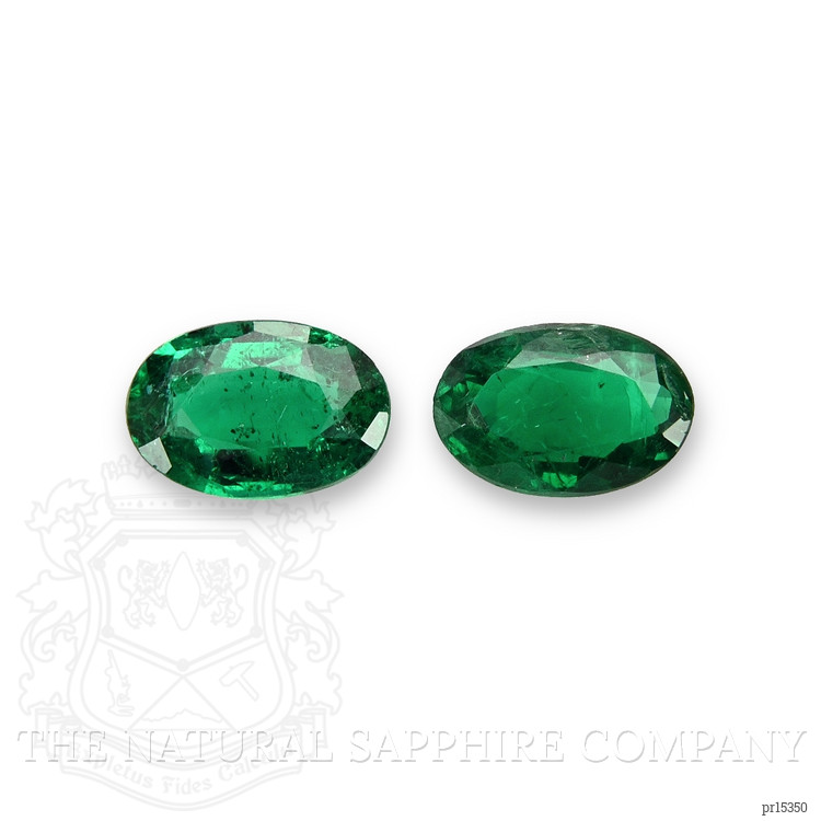 0.82 Ct.Tw. Green Sapphire Pair from Ceylon (Sri Lanka)