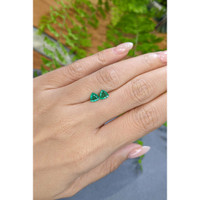 0.83&nbsp;Ct.Tw.Total Carat Weight Emerald Pair from Zambia Life Style