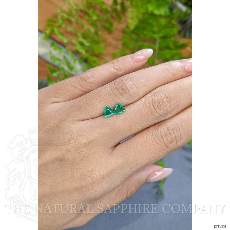 0.83 Ct.Tw. Emerald Pair from Zambia