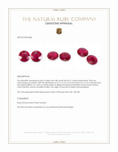 0.99&nbsp;Ct.Tw.Total Carat Weight Ruby Pair from Mozambique Appraisal