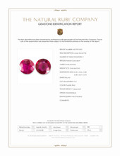 1.29 Ct.Tw.Total Carat Weight Purplish Red Ruby Pair from Mozambique Scan Report