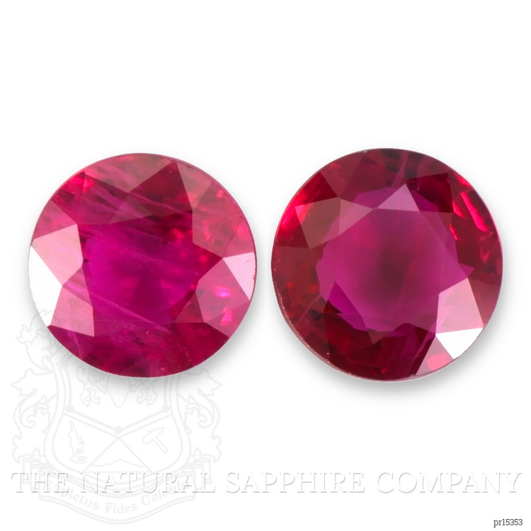 1.29 Ct.Tw. Purplish Red Ruby Pair from Mozambique