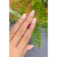 1.29&nbsp;Ct.Tw.Total Carat Weight Purplish Red Ruby Pair from Mozambique Life Style