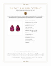 0.91&nbsp;Ct.Tw.Total Carat Weight Purplish Red Ruby Pair from Mozambique Scan Report