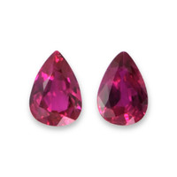 0.91&nbsp;Ct.Tw.Total Carat Weight Purplish Red Ruby Pair from Mozambique Video