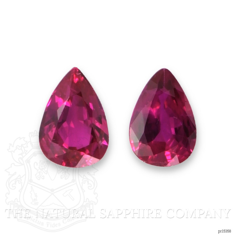 0.91 Ct.Tw. Purplish Red Ruby Pair from Mozambique