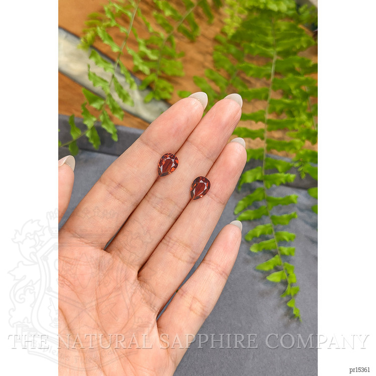 2.92 Ct.Tw. Madeira (Reddish Orange) Citrine Pair from Brazil