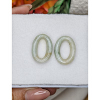 23.92&nbsp;Ct.Tw.Total Carat Weight Green Jade Pair from Burma (Myanmar) Life Style