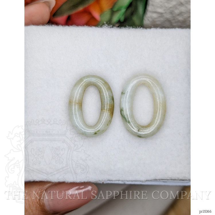 21.76 Ct.Tw. Green Jade Pair from Burma (Myanmar)