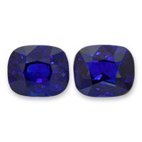 5.02&nbsp;Ct.Tw.Total Carat Weight Blue Sapphire Pair from Ceylon (Sri Lanka) Video