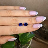 5.02&nbsp;Ct.Tw.Total Carat Weight Blue Sapphire Pair from Ceylon (Sri Lanka) Life Style