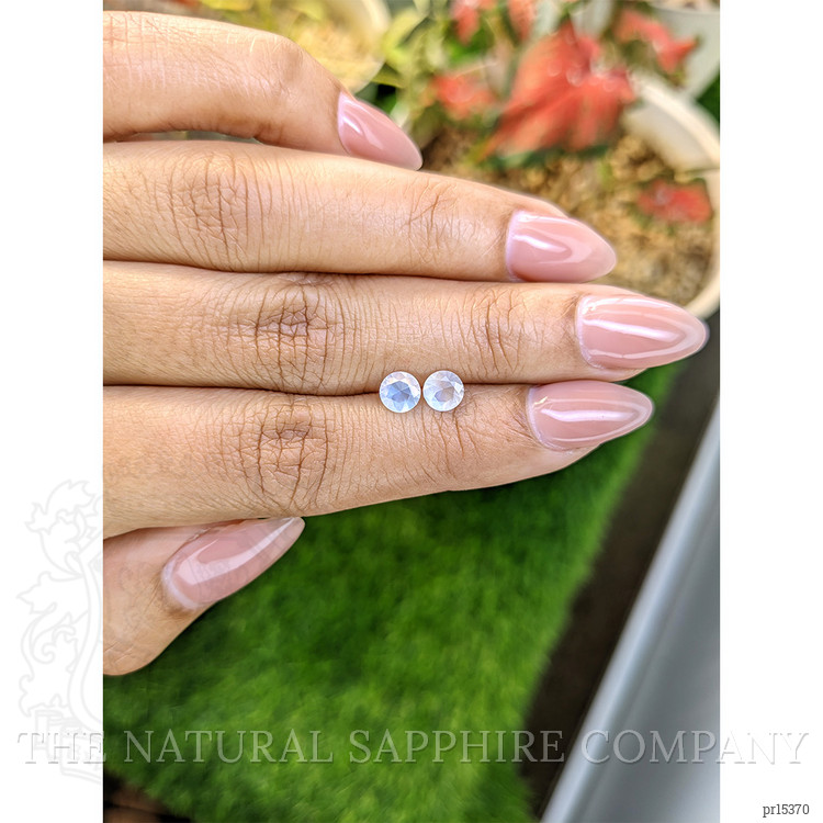 0.70 Ct.Tw. Rainbow Moonstone Pair from Ceylon (Sri Lanka)