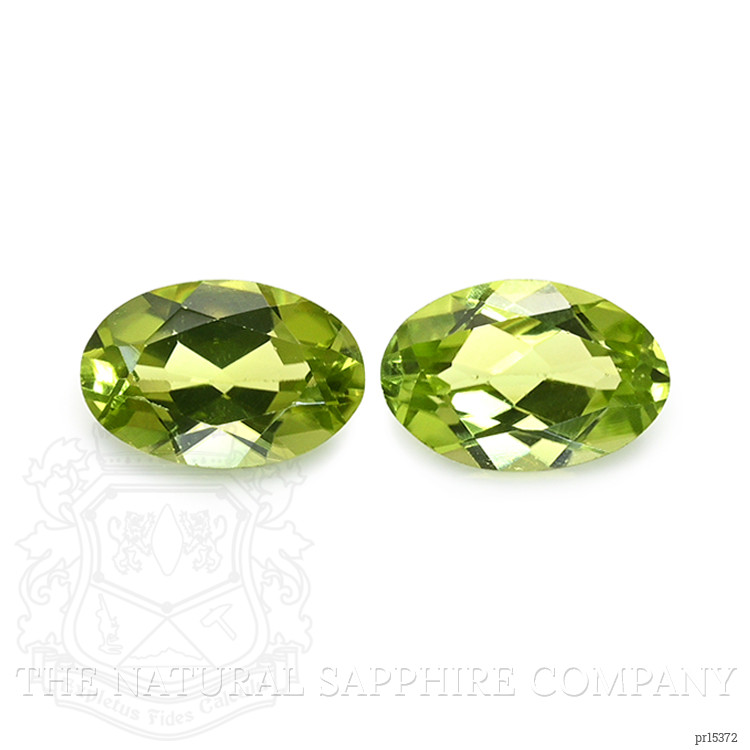 0.96 Ct.Tw. Green (Lime Green) Peridot Pair from Pakistan