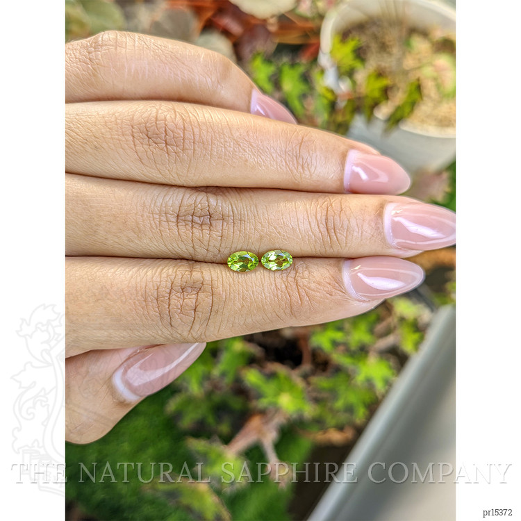 0.96 Ct.Tw. Green (Lime Green) Peridot Pair from Pakistan