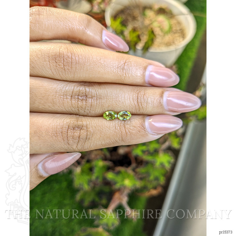 0.92 Ct.Tw. Yellowish Green Peridot Pair from Pakistan