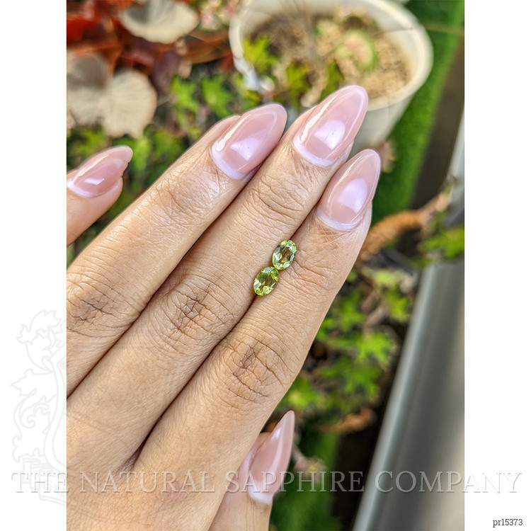 0.92 Ct.Tw. Yellowish Green Peridot Pair from Pakistan