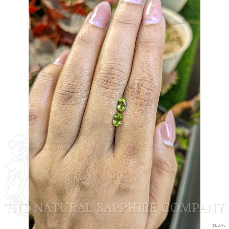 0.92 Ct.Tw. Yellowish Green Peridot Pair from Pakistan
