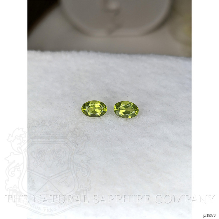 0.99 Ct.Tw. Yellowish Green Peridot Pair from Pakistan