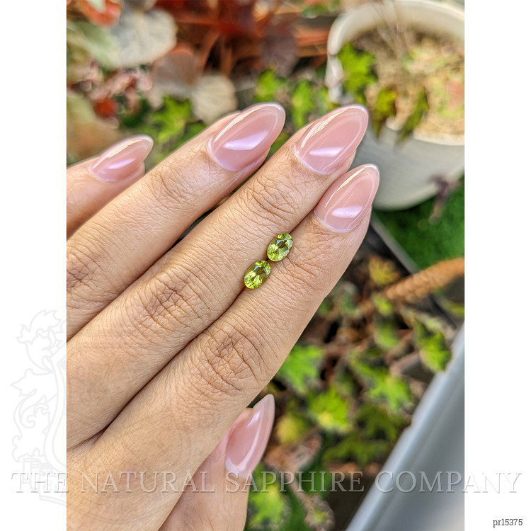 0.99 Ct.Tw. Yellowish Green Peridot Pair from Pakistan