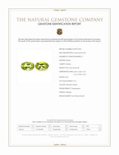 0.97 Ct.Tw.Total Carat Weight Yellowish Green Peridot Pair from Pakistan Scan Report