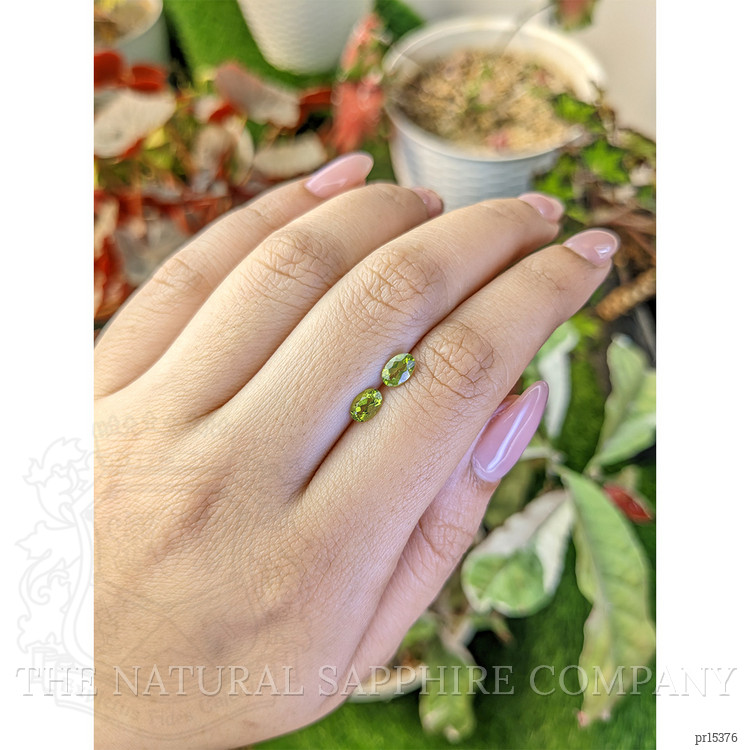 0.97 Ct.Tw. Yellowish Green Peridot Pair from Pakistan