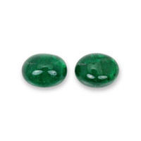 4.56&nbsp;Ct.Tw.Total Carat Weight Cabochon Emerald Pair from Colombia Video
