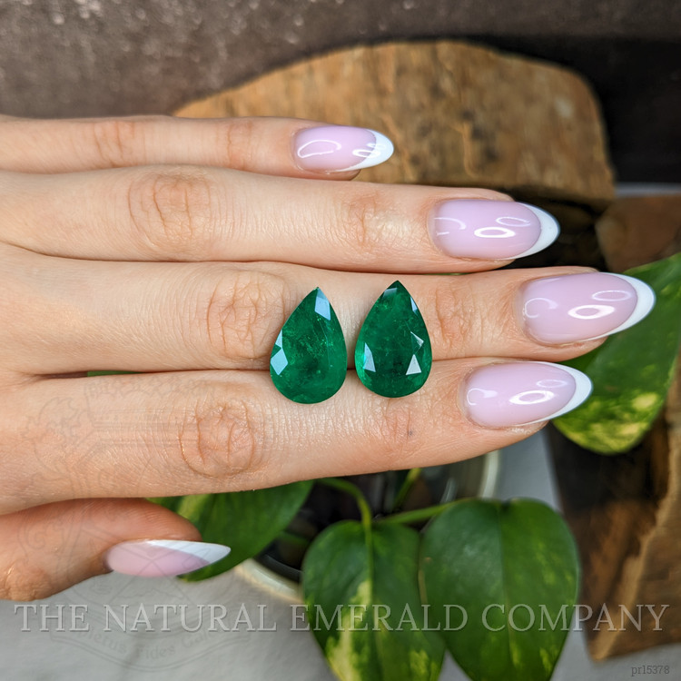 15.49 Ct.Tw. Emerald Pair from Colombia
